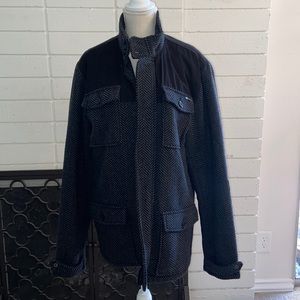 Guess Herringbone Wool Coat